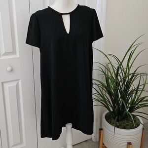 Trina Turk Floramaria Hi-Low Crepe Shift Dress